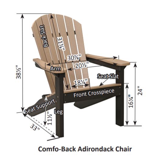 Berlin Gardens Comfo Back Adirondack Chair